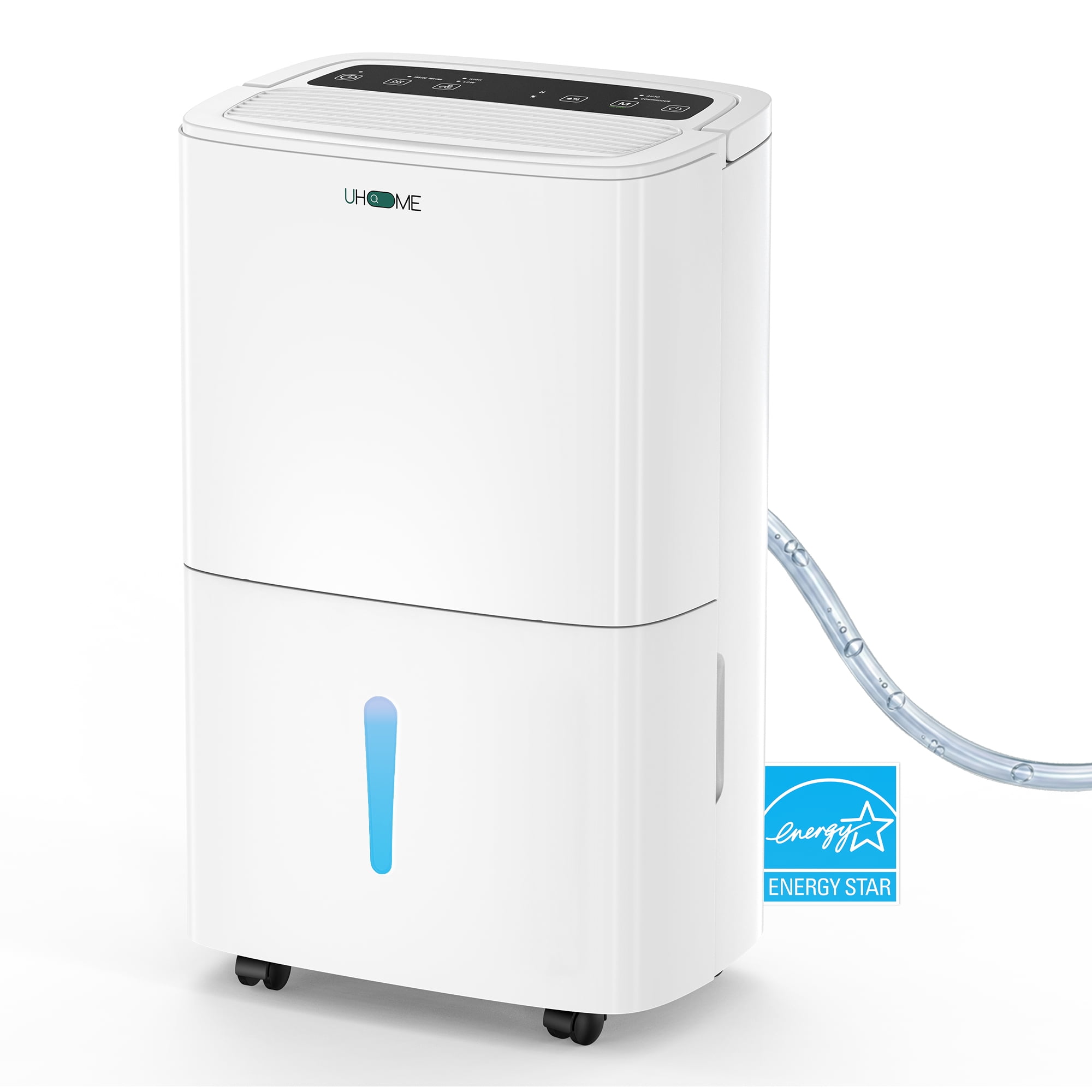 150 pt. 7,000 sq.ft. Portable Dehumidifier in White with WiFi Control, Built-in Pump, Dual-Filter, Auto Defrost