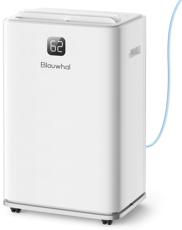 150 pt. 8000 sq. ft. Portable Dehumidifier in White, with Bucket, Automatic Defrost