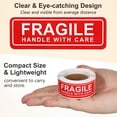 thumbnail image 1 of 150 sheet Handle with Care Stickers, Fragile Warning Packing Shipping Labels Eye-catching Home Moving Packing Box Tape with Permanent Adhesive (Each Measures 3” x1”), 1 of 9