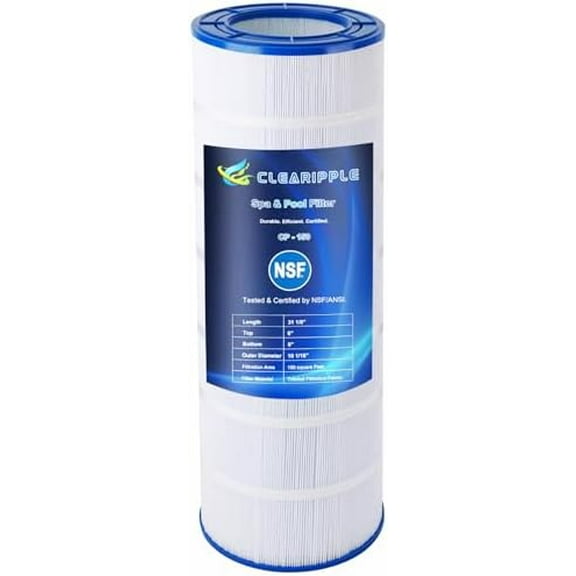 150 sq.ft. Pool Filter Compatible with CCRP150, CC150, PAP150, Unicel C-9415, R173216, 59054300, Ultral-C4, Filbur FC-0687, 160317, 160355, 160352, L x OD: 31 1/8" x10 1/16" 1 Pack$$Garden & Patio