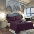 thumbnail image 1 of 1500 Collection Flat Sheet Soft Microfiber Top Sheet - All Colors Queen, Purple, 1 of 5
