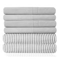 thumbnail image 1 of 1500 Thread Count Egyptian Quality Microfiber Deep Pocket Bedroom Classic Stripe Sheet Set, 1 of 3