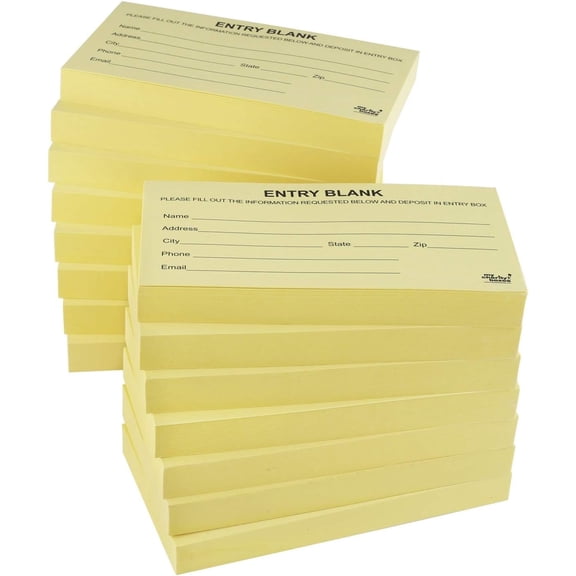 1500 Entry Sheets Ticket Raffle Perfect Use for raffles, Lead Generation, Collecting Business Cards, Voting, contests, suggestions,Raffles, Ballots, Giveaways, Leads, DrawingsYellow