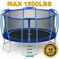1500 LBS Weight Capacity Zupapa Trampolines NoGap Design 16 15 14 12