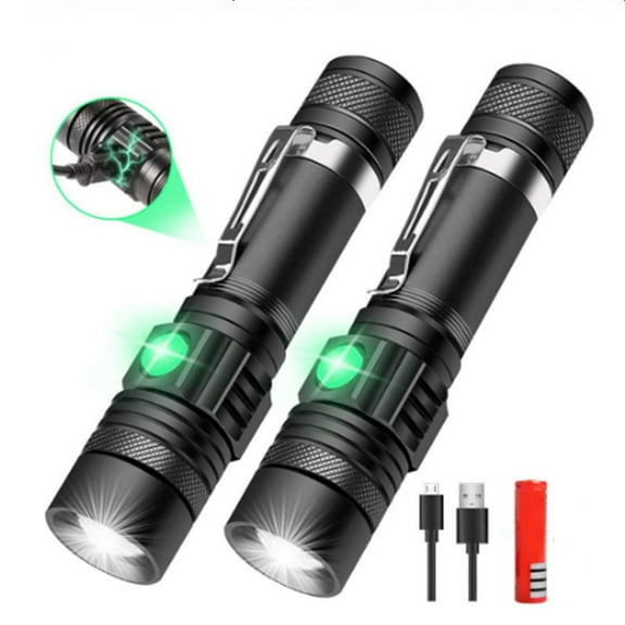 1500 Lumens Rechargeable Flashlights, Tactical LED Flashlight - Compact EDC Flash Light with USB Charging, Waterproof & Small for Camping, Hiking, Emergency, Car & Home by PALIFEUR