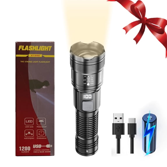1500 Lumens Rechargeable Flashlights, Tactical LED Flashlight - Compact EDC Flash Light with USB Charging, Waterproof & Small for Camping, Hiking, Emergency, Car & Home by PALIFEUR