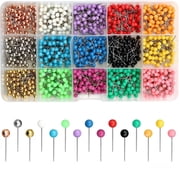 1500 PCS Map Push Pins, Map Tacks Marking Pins 1/8-Inch Plastic Round Head Decorative Push Pins for Bulletin Boards/Fabric/Office/Wall 15 Colors