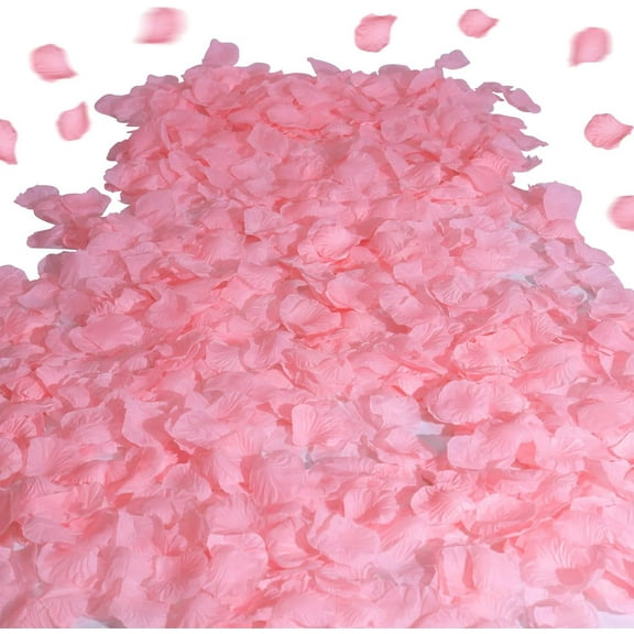 1500 PCS Pink Silk Rose Petals, Real Touch Fake Rose Petals for Romantic Nights, Weddings, Proposals, Anniversaries, Reusable Artificial Petals for Decor