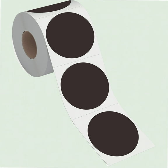 1500 PCS Round Black Color Coded Dot Stickers, 1/2 Inch Diameter, Inventory Labels for Office, Retail, Home