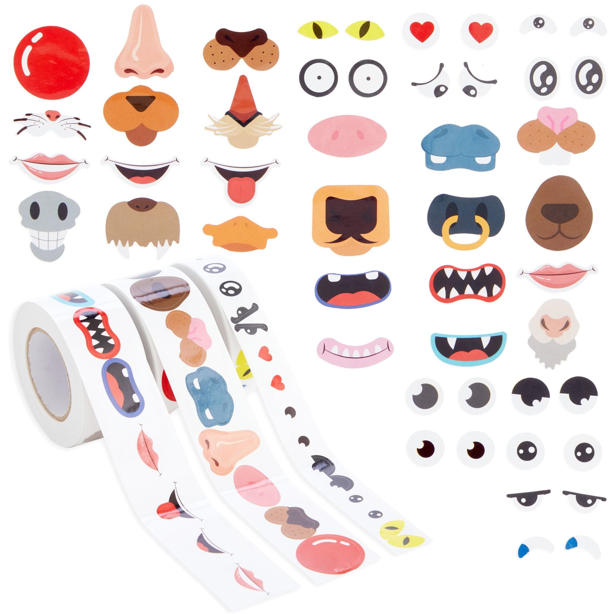 Self Adhesive Dragon Animal Eyes Mouth Nose Stickers For - Temu