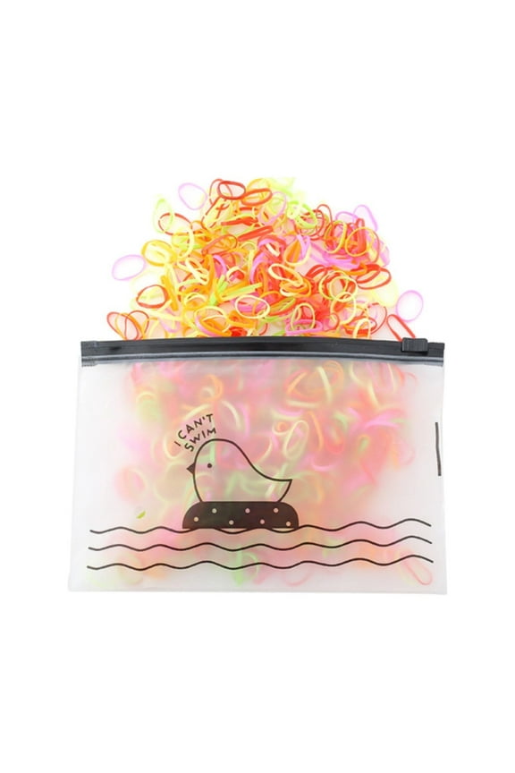 1500 Pcs Colorful Rubber Bands - Non-Latex, Small/Stretchy, for Braids/Ponytails, Multi-Purpose, Reusable, with Storage Container