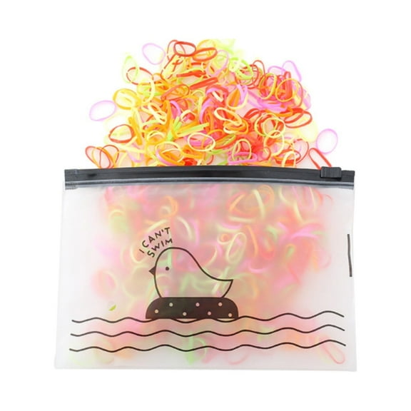 1500 Pcs Colorful Rubber Bands - Non-Latex, Small/Stretchy, for Braids/Ponytails, Multi-Purpose, Reusable, with Storage Container