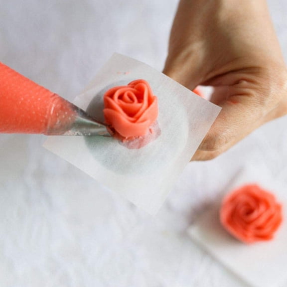 1500 Pcs Flower Lifter Paper Cream Piping Paper Disposable Piping Flower Transfer Wax Paper Cake Frosting/Icing/Sugar Sheets for Cake Dessert Pastry Decoration, 3 Sizes