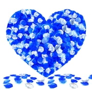 1500 Pcs Rose Petals,Blue White Silver Rose Petals Decoration Silk Rose Petals for Romantic Night for Her Set Wedding Party Flower Girl Petals Fake Flower Petals Artificial Silk Rose Petals