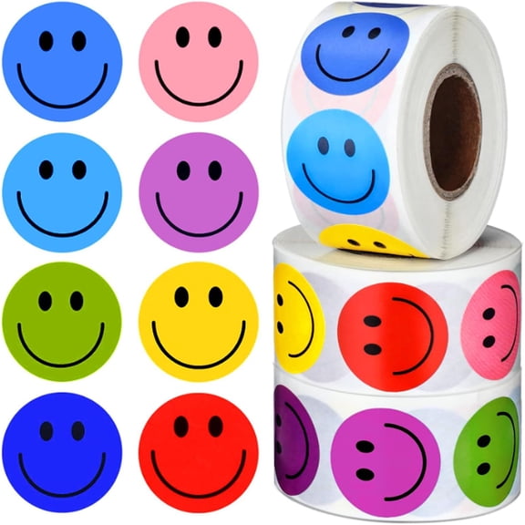 1500 Pcs Smiley Face Stickers Motivational Stickers for Teachers (Macaron-3 Pack)