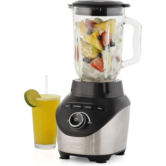 1500 Peak Watt Turbo Elite Max Blender, 71oz - 9-cup / 2.1 Liter Glass Pitcher, 3 Speed Settings with Powerful 6 Stainless Steel Blades, Premium Blender for Smoothies, Domestic Use