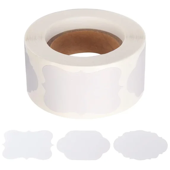 1500 Pieces Gift Sticker Labels, 1.2*2inch Kraft Paper, Waterproof Labels for Jam Jars, Home Baking, Handmade Cosmetic, Holiday Presents, Lace Design