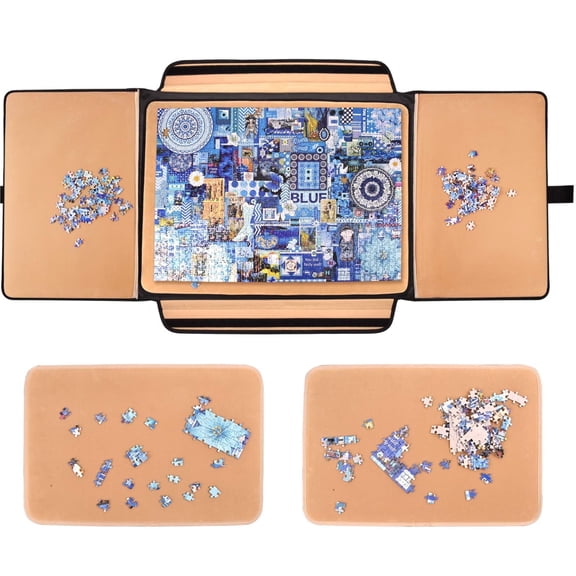 ALL4JIG Portable Jigsaw Puzzle Board for 1500 Pieces with Sorting Trays and Detachable Non-Slip Surface 1 Count 25.59 x 35.83 Inches