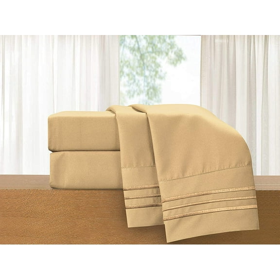 1500 Premier 4 -Piece Bed Sheet Set Cool & Breathable, Easy Elastic Fitted