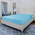 thumbnail image 1 of 1500 Premier Hotel Collection Egyptian Quality 1-Piece Fitted Sheet, California King Aqua, 1 of 5