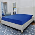 thumbnail image 1 of 1500 Series Microfiber Fitted Sheet, Deep Pocket, Twin/Twin XL Royal Blue, 1 of 5
