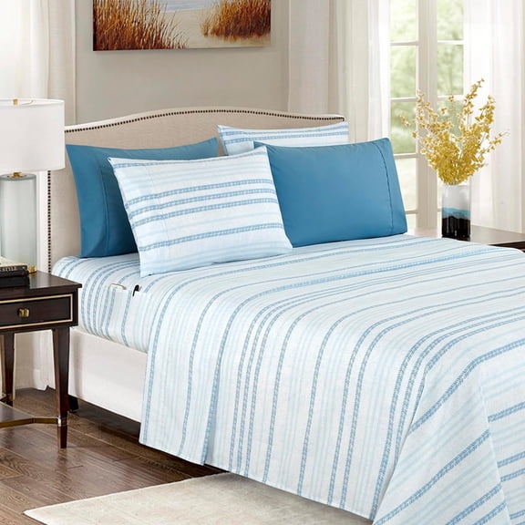 1500 Premier Hotel Collection Extra Soft Microfiber Deep Pocket Sheet Set, Twin XL, Traci Aqua