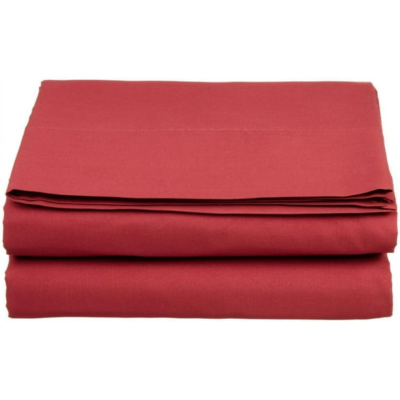 1500 Premier Hotel Collection Single Flat Sheet Full, Burgundy
