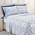thumbnail image 1 of Elegant Comfort Luxury Soft Bed Sheets Paisley Pattern - 1500 Series Microfiber Softness Wrinkle and Fade Resistant (6-Piece) Bedding Set, King, Paisley Indigo, 1 of 6
