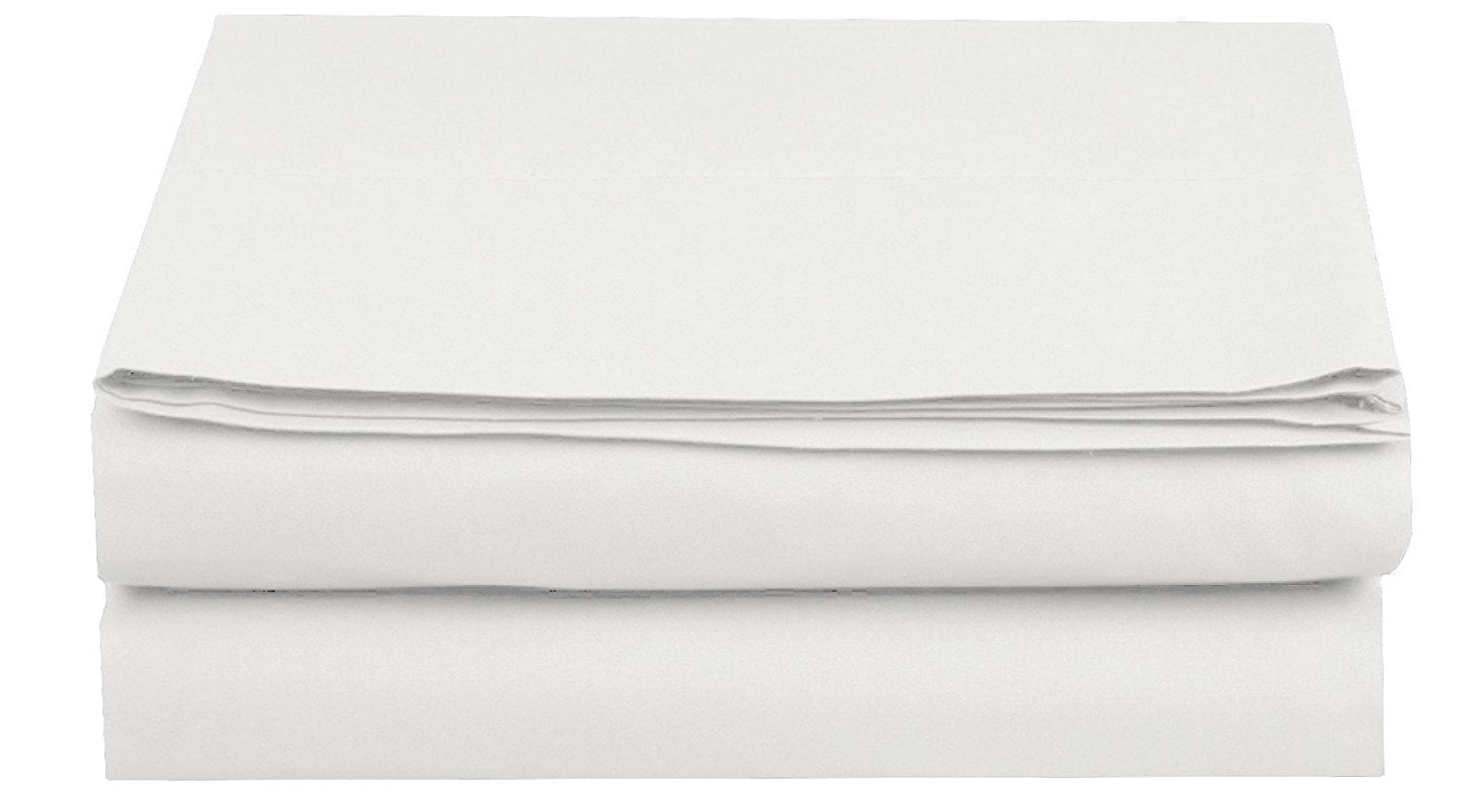 Elegant Comfort 1500 Series Full Size Fitted Sheet, White, Peach Skin
