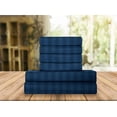 thumbnail image 1 of 1500 Series 6-Piece DAMASK STRIPE Bed Sheet Set, California King Eggplant/Purple, 1 of 8