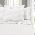 thumbnail image 1 of 1500 Series 6-Piece Stripe Sheet Set, Deep Pocket, King, White, 1 of 1