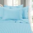 thumbnail image 1 of 1500 Series 6-Piece Stripe Sheet Set, Deep Pocket, Queen, Aqua, 1 of 1