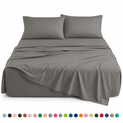 Elegant Comfort 4-Piece Microfiber Sheet Set, Deep Pocket, Wrinkle Resistant & Fade Resistant, Full, Slate Gray