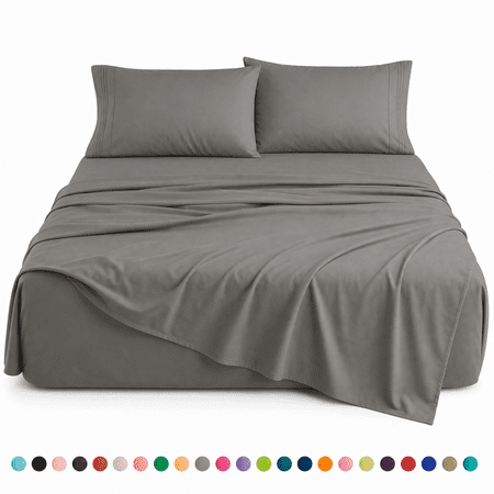 Elegant Comfort 1500 Thread Count Queen Microfiber Bed Sheet Set, Wrinkle & Fade Resistant, Full Grey