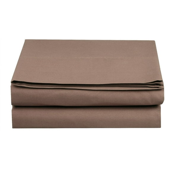 1500 Series Egyptian Quality 1-Piece Flat Sheet, Queen Size, Taupe