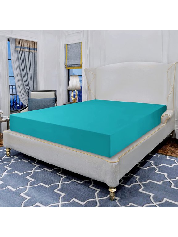 1500 Series 1-Piece Fitted Sheet, California King, Turquoise