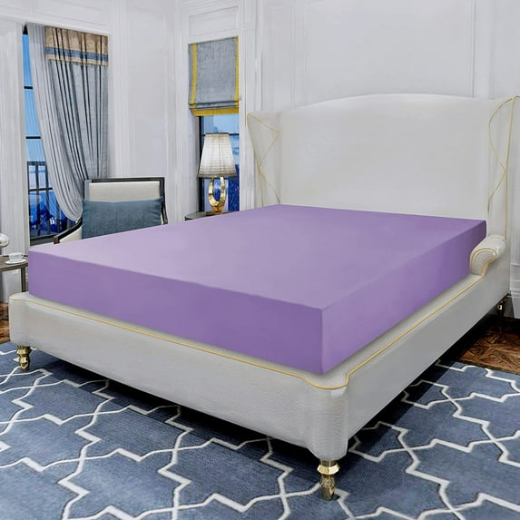 1500 Series Hospitality Fitted Sheet 1-Piece Fitted Sheet, Queen Lilac