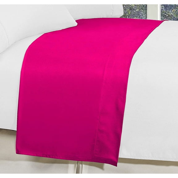 1500 Series Hospitality Flat Sheet 1-Piece Flat Sheet, Soft Top Sheet, 1 Piece Queen, Pink