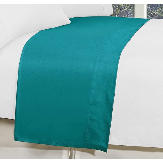 Elegant Comfort 1500 Series Hospitality Flat Sheet, Wrinkle-Resistant, Queen Size, Turquoise
