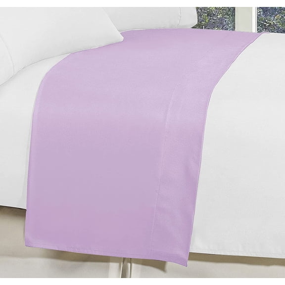 1500 Series Hospitality Flat Sheet 1-Piece Flat Sheet, Soft Top Sheet, 1 Piece Twin/Twin XL, Lilac