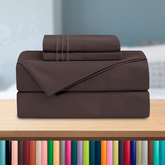1500 Series Hotel Collection Bed Sheet Set Microfiber, Deep Pocket, Wrinkle & Fade Resistant Bedding, California King, Brown