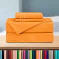 thumbnail image 1 of Elegant Comfort Deep Pocket 4-Piece Bed Sheet Set, Ultra-Soft Microfiber, Luxury Bedding Gift, King, Orange, 1 of 6