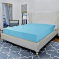 thumbnail image 1 of 1500 Series Soft 1-Piece Fitted Sheet, Twin/Twin XL Aqua, 1 of 5