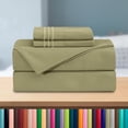 thumbnail image 1 of Elegant Comfort Deep Pocket 4-Piece Bed Sheet Set, Ultra-Soft Microfiber, Luxury Bedding Gift, California King, Sage, 1 of 6