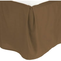 1500 Series Wrinkle Resistant SOLID Bed Skirt - Pleated Tailored 14" Drop, California King, Taupe