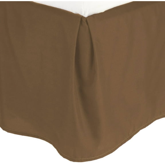 1500 Series Wrinkle Resistant SOLID Bed Skirt - Pleated Tailored 14" Drop, California King, Taupe