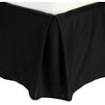 thumbnail image 1 of 1500 Series Wrinkle Resistant SOLID Bed Skirt - Pleated Tailored 14" Drop, King, Black, 1 of 1