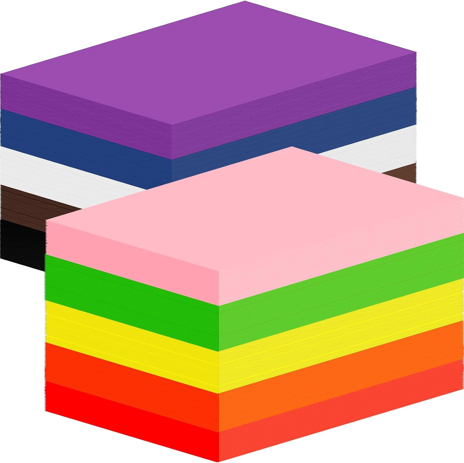 1500 Sheets Construction Paper Bulk, 11.4'' x 7.9'' Lightweight Art Supplies Assorted Colors Construction Paper for Drawing Decor, DIY Craft, Office Printing, 10 Colors
