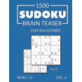 thumbnail image 1 of 1500 Sudoku Brain Teaser 9x9 con soluciones Nivel 1-3 Vol. 4, (Paperback), 1 of 1