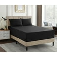 thumbnail image 1 of 1500 Supreme Collection Extra Deep 21" Pocket 4 Piece Sheet Set Full Black, 1 of 3